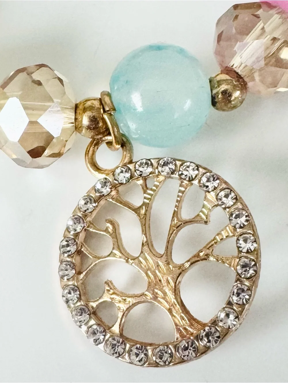 Fairycore Tree Of Life Bracelet & Heart Leaf Earrings Gold-Tone Jewelry Set NWT